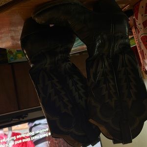 Black flamed Sander Cowgirl boots
